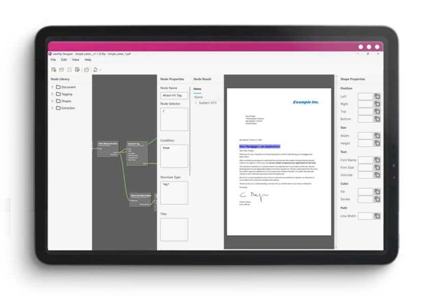 Screenshot des axesFlip Designers