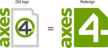 left: old axes4 logo. Right: new axes4 logo