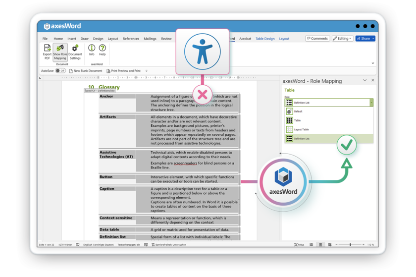 Screenshot axesPDF : Select Tags in tag tree
