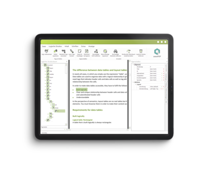 Screen with axesPDF: you start with a PDF and get a PDF/UA file
