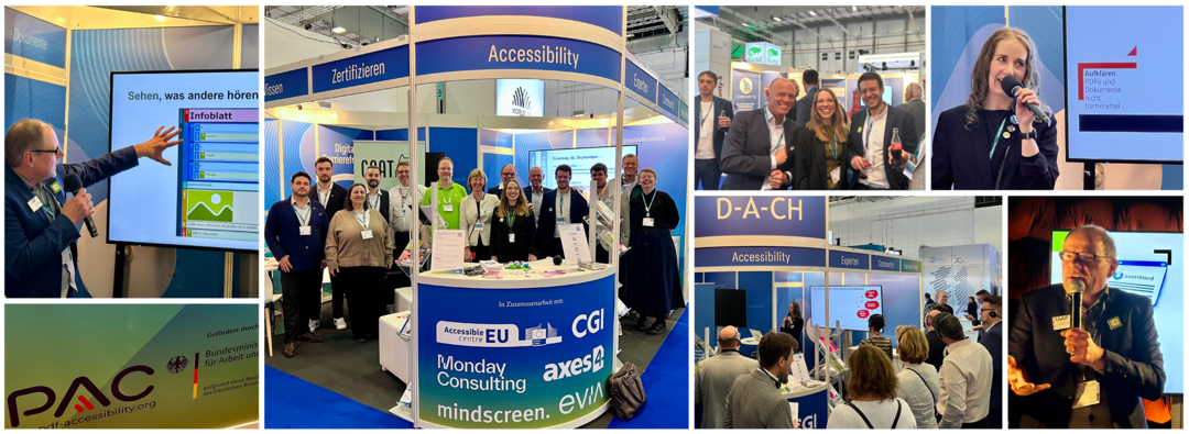 Fotocollage vom IAAP D-A-CH Stand auf der SCCON